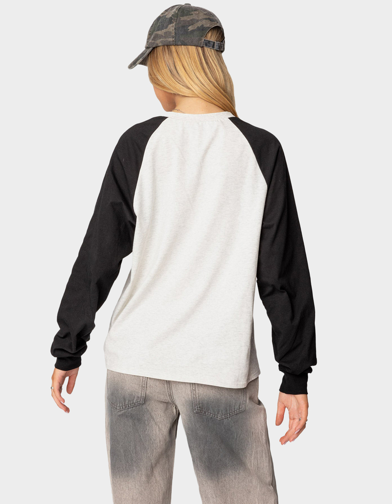 EDIKTED Snatched Oversized Long Sleeve Tee image number 4