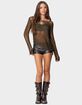 EDIKTED Asymmetric Open Knit Top image number 5