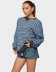 EDIKTED Onda Striped Sweatshirt image number 2