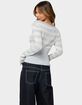 EDIKTED Cornella Boat Neck Striped Knit Top image number 3