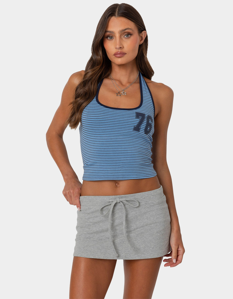 EDIKTED 76 Striped Halter Top image number 0