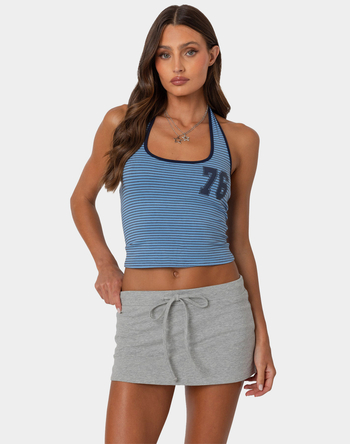 EDIKTED 76 Striped Halter Top Primary Image