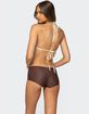 EDIKTED Pinstripe Triangle Bikini Top image number 2