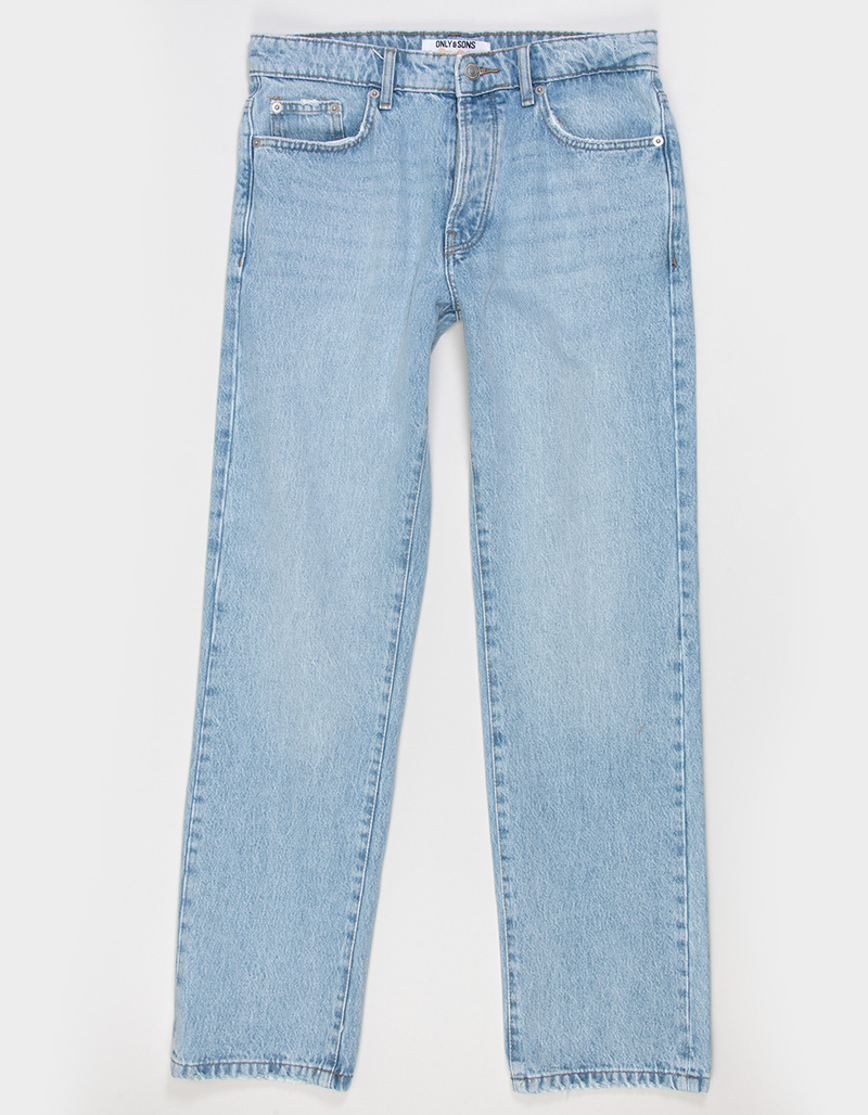 ONLY & SONS Edge Mens Straight Fit Jeans LIGHT INDIGO Tillys