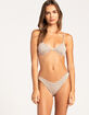 RSQ Womens Textured Stripe High Leg Cheeky Bikini Bottoms image number 6