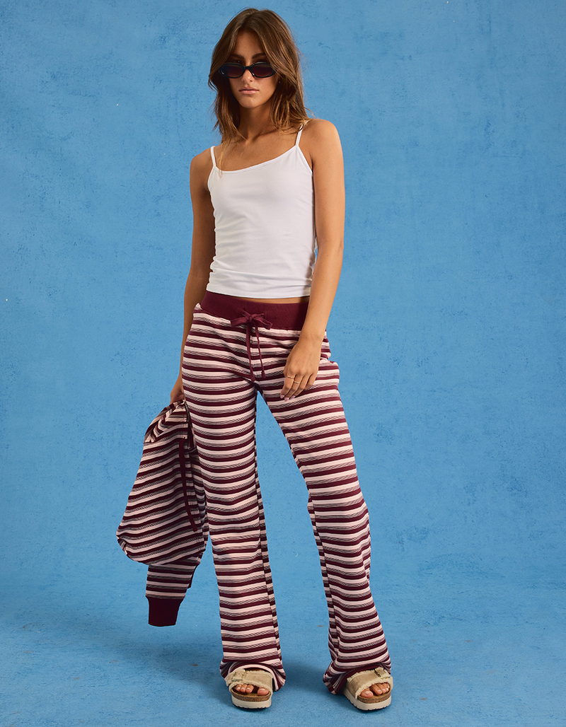 TILLYS Womens Stripe Bootcut Sweatpants image number 5