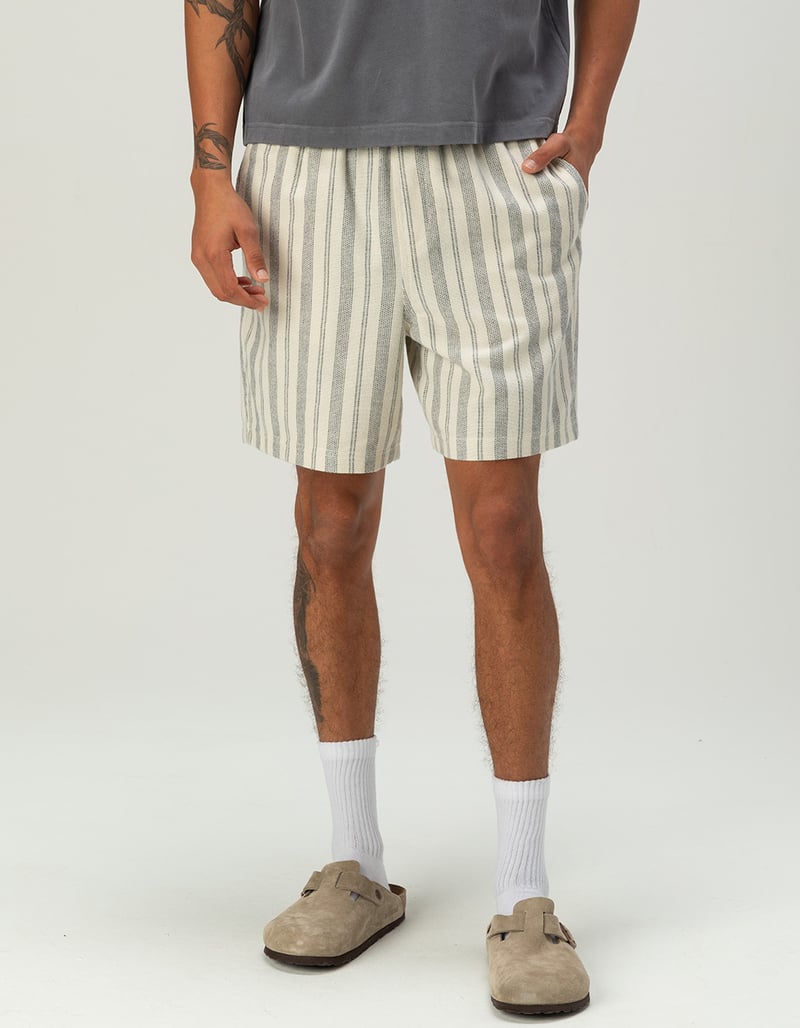 RSQ Mens Stripe Pull On Shorts image number 1