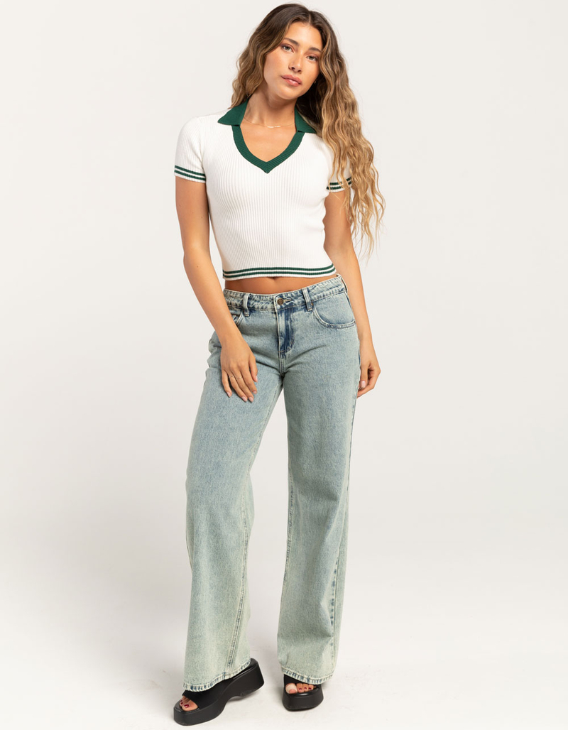 RSQ Womens Johnny Collar Top image number 1