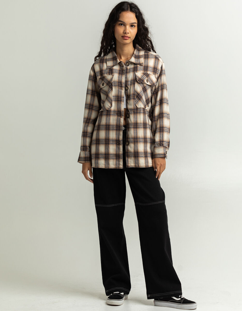 ASHLEY Plaid Sherpa Shacket image number 3