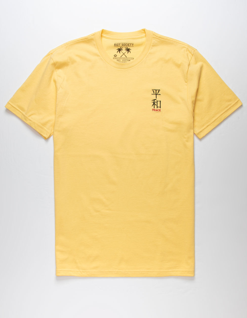 RIOT SOCIETY Peace Kanji Embroidered Mens T-Shirt image number 0