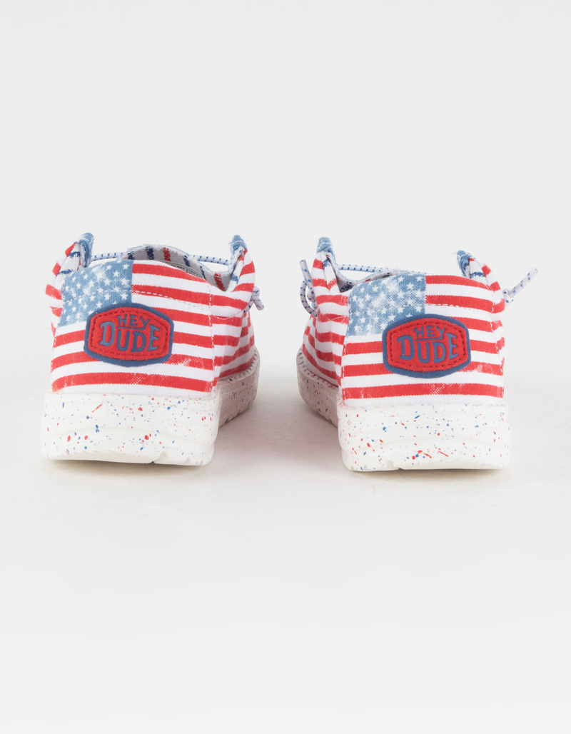 HEY DUDE Wally Youth Patriotic Girls Shoes image number 3