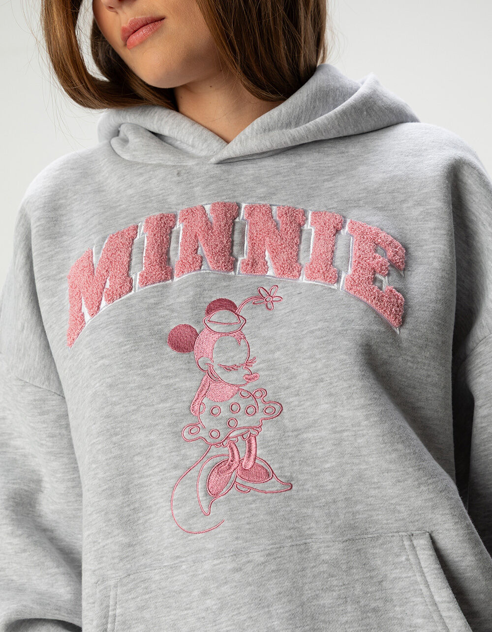 RSQ Disney Minnie Mouse Womens Hoodie - HEATHER GRAY | Tillys
