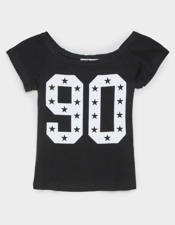 FULL TILT 90 Star Fill Girls Scoop Neck Top Primary Image