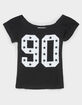 FULL TILT 90 Star Fill Girls Scoop Neck Top image number 1