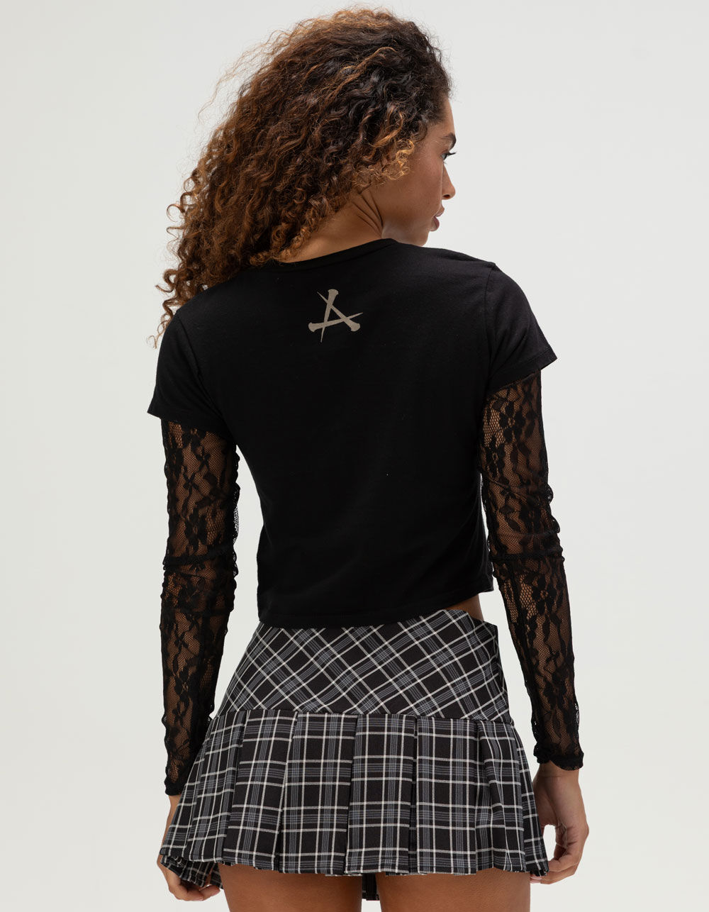 AFFLICTION Rumination Womens Long Sleeve 2fer Tee - BLACK - S | Tillys