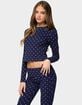 EDIKTED Daliya Polka Dot Long Sleeve Top image number 2