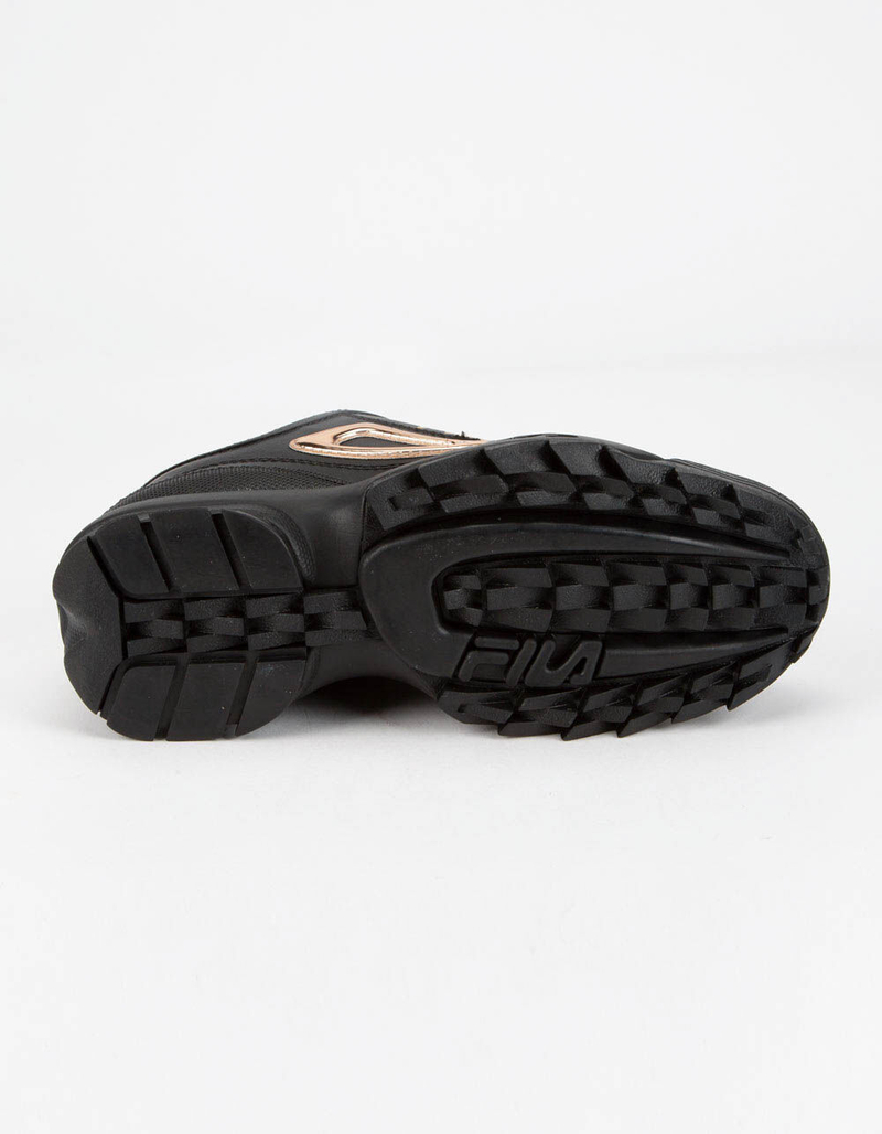 FILA Disruptor II Metallic Accent Black & Gold Womens Shoes image number 5