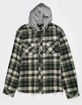 RSQ Mens Plaid Hooded Flannel image number 2