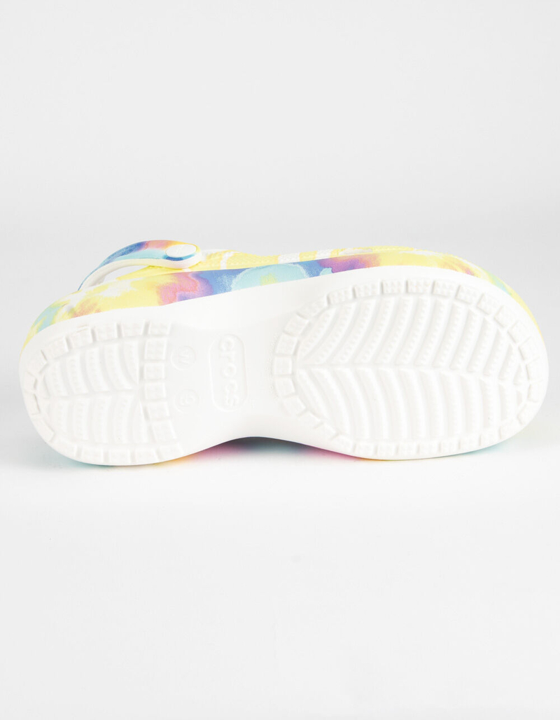CROCS Classic Platform Tie Dye Graphic Womens Clogs image number 4