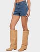 EDIKTED Milena High Rise Denim Shorts image number 2