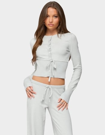 EDIKTED Embryn Button Up Knit Cardigan Primary Image