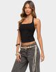 EDIKTED Asymmetric Button Up Halter Top image number 2