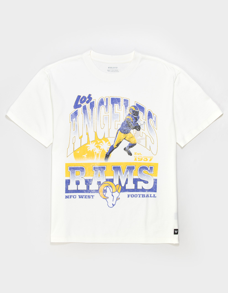 THE WILD COLLECTIVE Los Angeles Rams Player Mens Boxy Tee image number 0