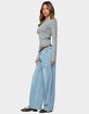 EDIKTED Rivka Low Rise Straight Leg Jeans image number 4