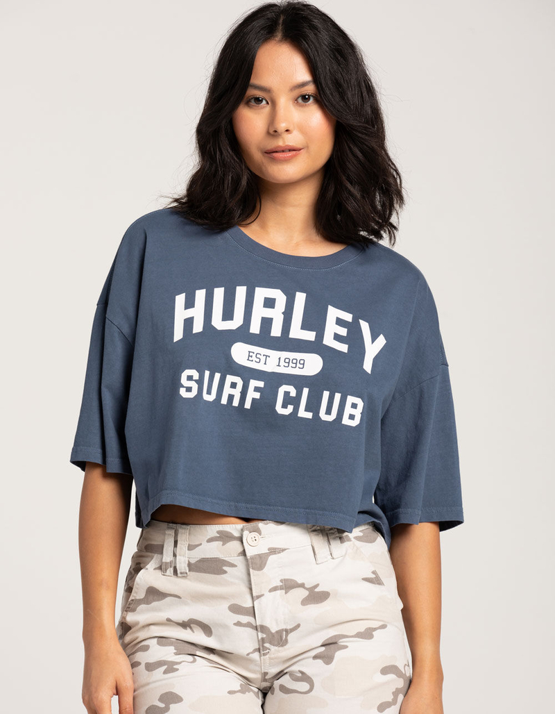 HURLEY Surf Club Womens Boyfriend Crop Tee image number 3