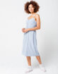 SKY AND SPARROW Tie Back Light Blue Midi Dress image number 4