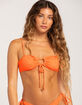 DAMSEL Texture Tie Front Bralette Bikini Top image number 1