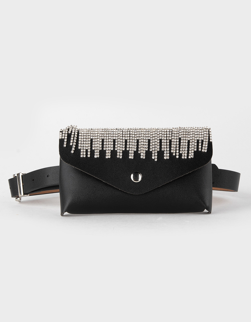 Rhinestone Fringe Womens Waist Pack image number 0