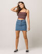 SKY AND SPARROW Ribbed Navy Stripe Womens Crop Cami image number 4