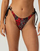 AFFLICTION Crimson Temple Tie Side Bikini Bottoms image number 3
