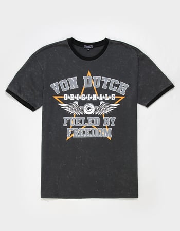 VON DUTCH Originals Mens Ringer Tee Primary Image