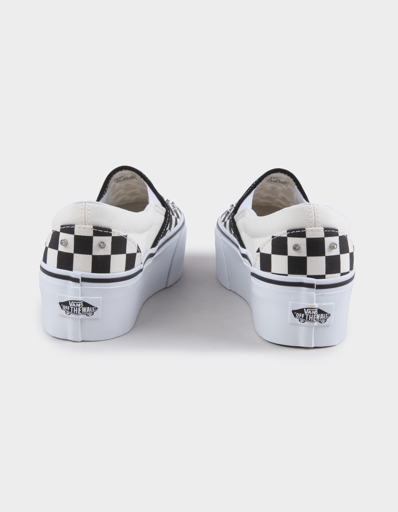 VANS Rhinestone Checkerboard Girls Slip-On Stackform Shoes image number 3