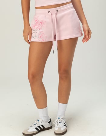 ED HARDY Flame Cross Womens Sweat Shorts Alternative Image