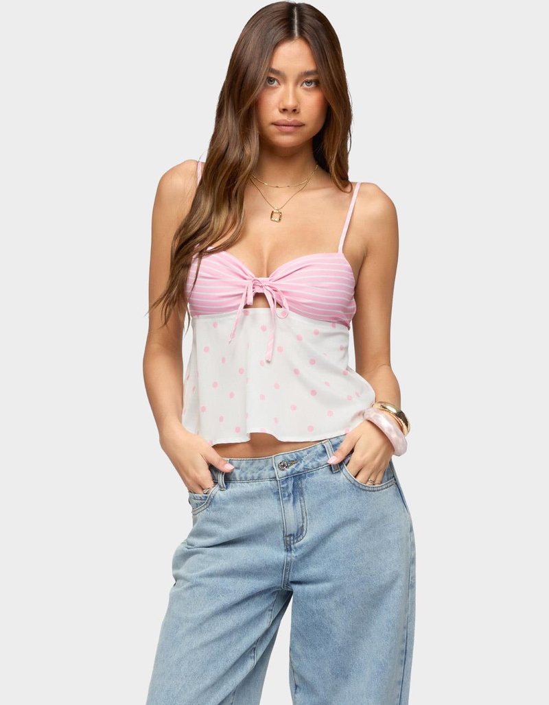 EDIKTED Tilly Mixed Print Top image number 0