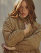 DAISY STREET Womens Corduroy Puffer Coat image number 7
