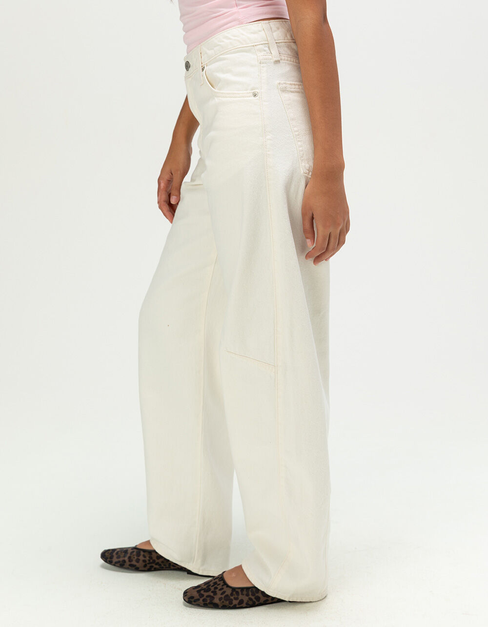 LEVI'S Premium Baggy Dad Womens Barrel Jeans - Truth Slip - CREAM