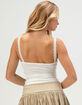 HEART & HIPS Lace Trim Womens V-Neck Cami image number 4