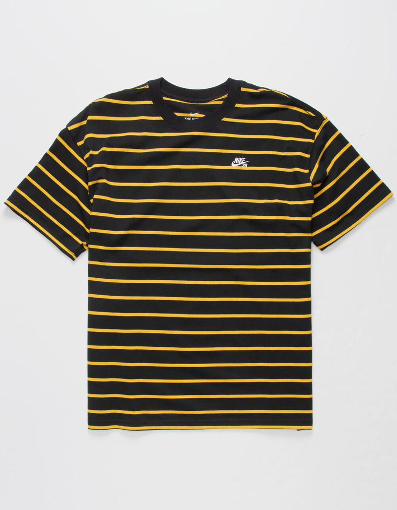 NIKE SB Stripe Mens Black & Gold T-Shirt image number 0