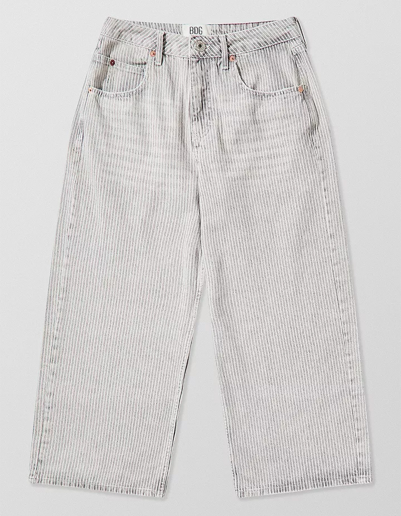 BDG Urban Outfitters Jaya Ticking Stripe Womens Low Rise Wide Leg Jeans image number 6