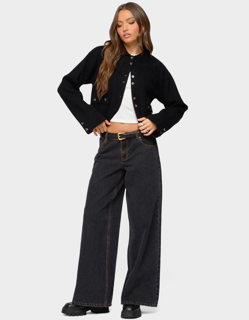 EDIKTED Lorne Knit Jacket image number 3