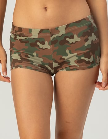 FULL TILT Camo Womens Micro Swim Boyshorts Alternative Image
