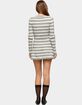 EDIKTED Caisyn Striped Ribbed Knit Mini Dress image number 3