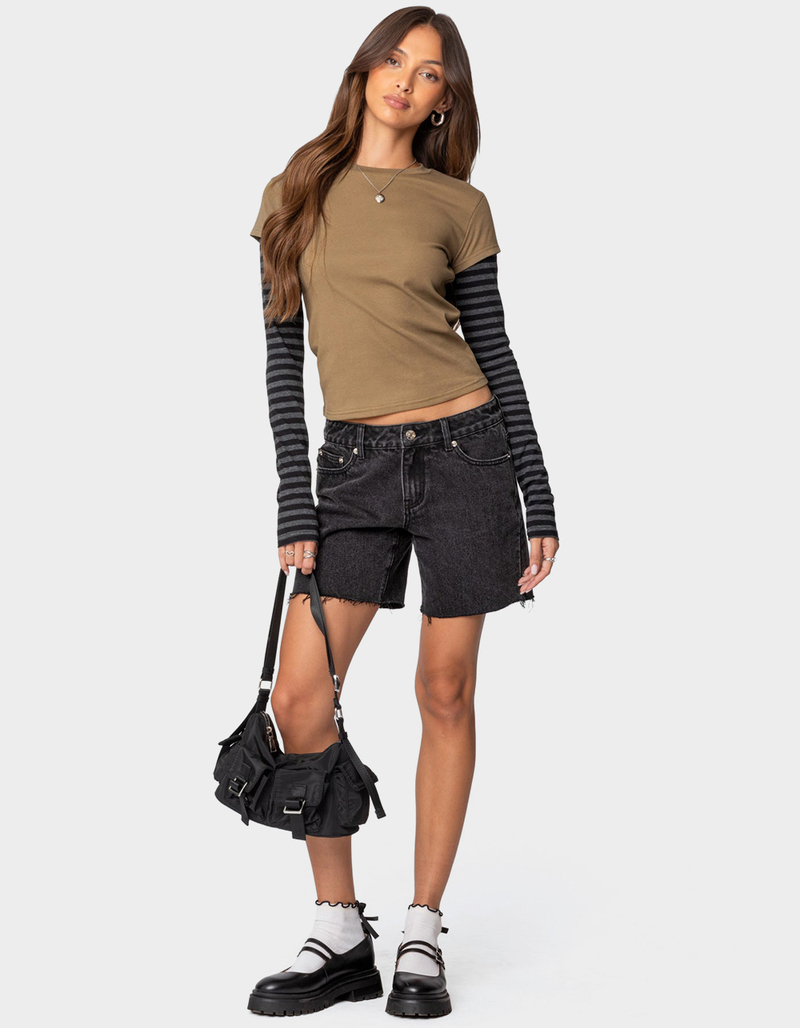 EDIKTED Eliana Layered Long Sleeve Tee image number 1