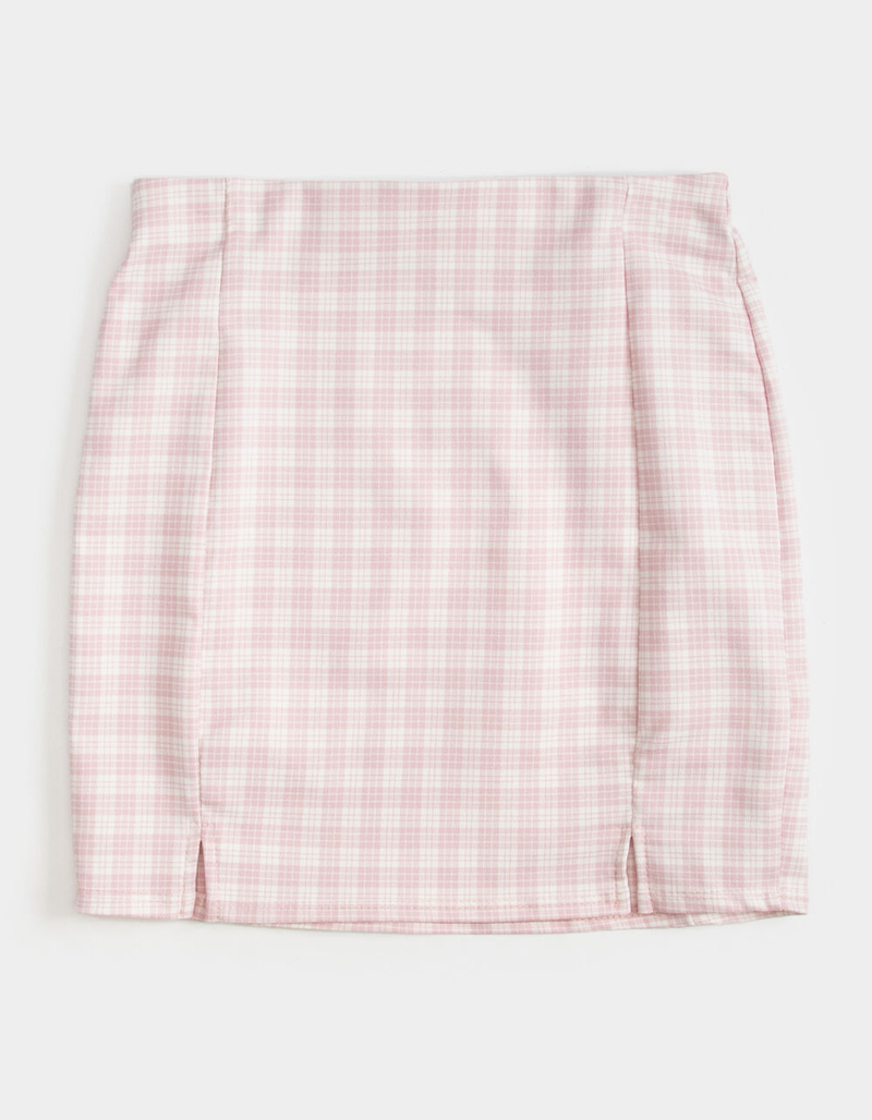 FULL TILT Plaid Slit Girls Skirt image number 0