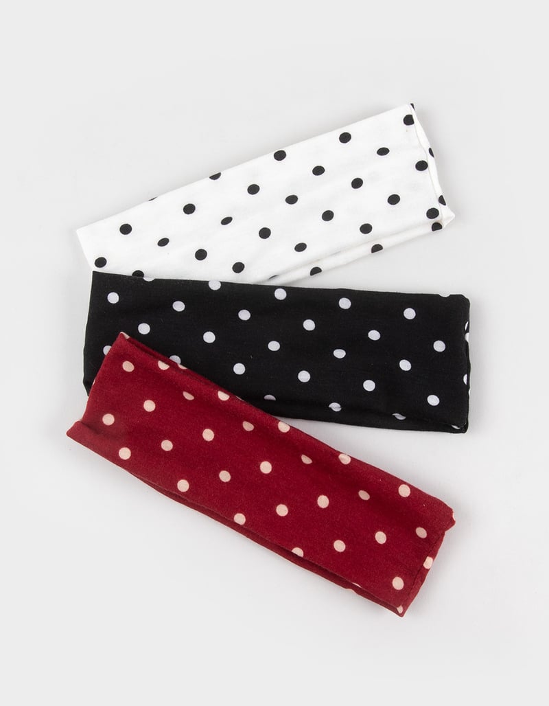 FULL TILT 3 Pack Polka Dot Headbands image number 0