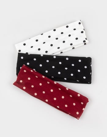 FULL TILT 3 Pack Polka Dot Headbands Primary Image
